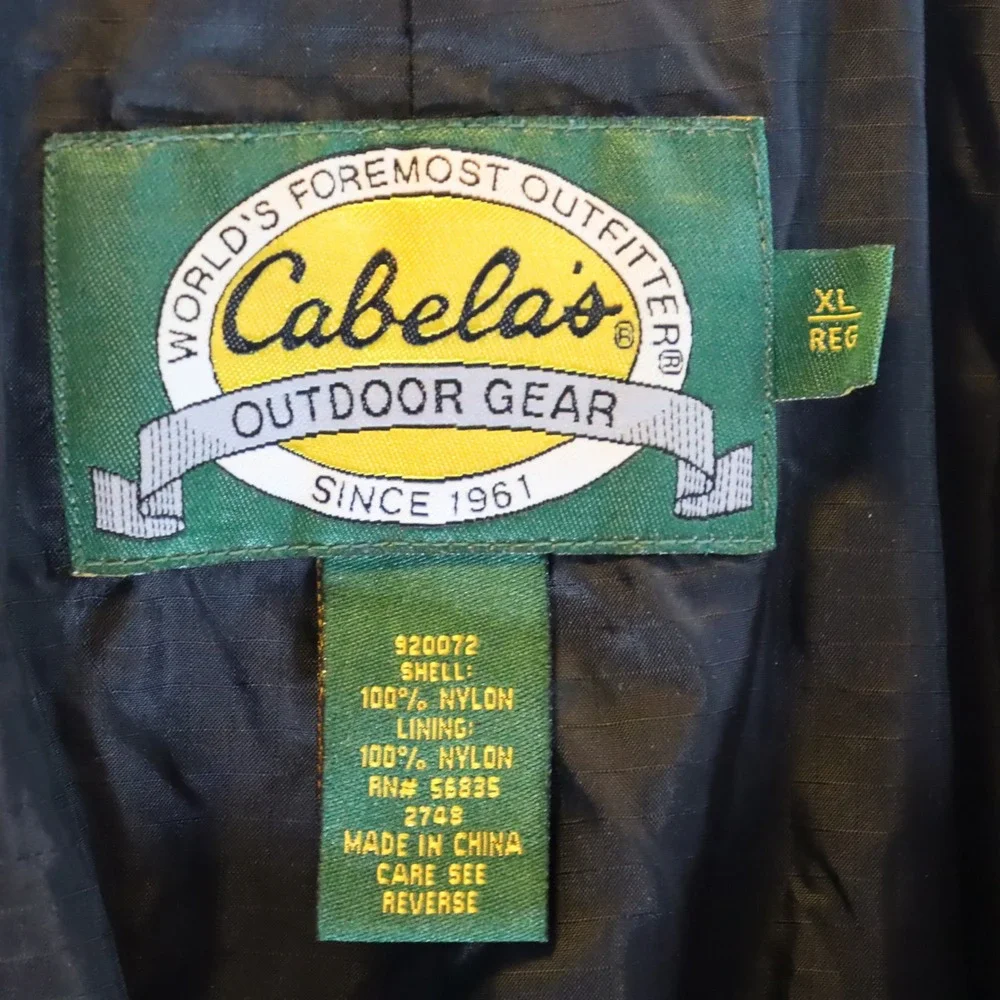 Cabela's Outdoor Gear Bib Overalls XL Green Mens Gorpcore Fishing